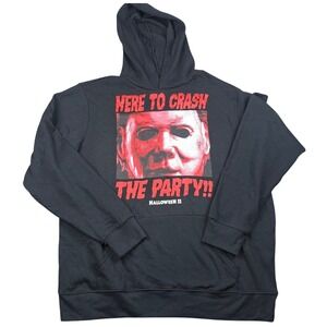 Halloween II Michael Myers Hoodie Mens XL Black Here To Crash The Party Horror